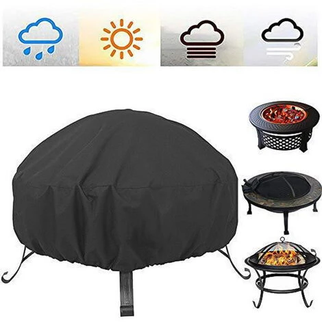 MINKUROW Housse De Protection Pour BraséRos Ø 85 X 40 Cm ImperméAble,Housse Brasero RéSistant Aux UV,RéSistant à La DéChirure, Tissu Oxford 210D Housse Pour Foyer Barbecue 3 MINKUROW Housse De Protection Pour BraséRos Ø 85 X 40 Cm ImperméAble,Housse Brasero RéSistant Aux UV,RéSistant à La DéChirure, Tissu Oxford 210D Housse Pour Foyer Barbecue – Image 3