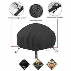MINKUROW Housse De Protection Pour BraséRos Ø 85 X 40 Cm ImperméAble,Housse Brasero RéSistant Aux UV,RéSistant à La DéChirure, Tissu Oxford 210D Housse Pour Foyer Barbecue 8 MINKUROW Housse De Protection Pour BraséRos Ø 85 X 40 Cm ImperméAble,Housse Brasero RéSistant Aux UV,RéSistant à La DéChirure, Tissu Oxford 210D Housse Pour Foyer Barbecue -Accessoires de barbecue Soldes 60995664 4