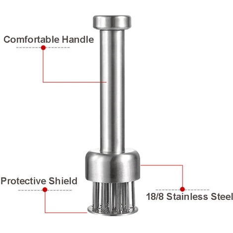 TANCYCO Attendrisseur De Viande En Acier Inoxydable 304, Attendrisseur à Lame D'aiguille Ultra Tranchante Durable 21 Pour Steak, Outils De Cuisine De Viande 4 TANCYCO Attendrisseur De Viande En Acier Inoxydable 304, Attendrisseur à Lame D'aiguille Ultra Tranchante Durable 21 Pour Steak, Outils De Cuisine De Viande – Image 4