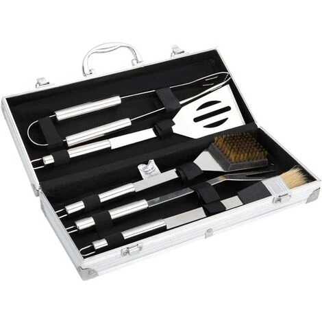 BAICCCF Ustensile De Barbecue Ensemble D'outils De Cuisson Pour Barbecue, Ensemble D'ustensiles De Cuisson, Outils De Barbecue En Acier Inoxydable, Accessoires De Cuisson Professionnels Avec Spatule, Pinces, Fourchettes, Brosse Et étui De Transport 1 BAICCCF Ustensile De Barbecue Ensemble D'outils De Cuisson Pour Barbecue, Ensemble D'ustensiles De Cuisson, Outils De Barbecue En Acier Inoxydable, Accessoires De Cuisson Professionnels Avec Spatule, Pinces, Fourchettes, Brosse Et étui De Transport