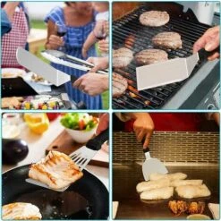 BAICCCF Ustensile De Barbecue Lot De 22 Accessoires De Plaque De Cuisson, Spatules En Métal Pour Plaque De Cuisson Professionnelle En Acier Inoxydable Robuste Pour Cuisson En Fonte D'extérieur Teppanyaki, Barbecue, Hachoir, Pince à Barbecue, Sac De Transport 9 BAICCCF Ustensile De Barbecue Lot De 22 Accessoires De Plaque De Cuisson, Spatules En Métal Pour Plaque De Cuisson Professionnelle En Acier Inoxydable Robuste Pour Cuisson En Fonte D'extérieur Teppanyaki, Barbecue, Hachoir, Pince à Barbecue, Sac De Transport -Accessoires de barbecue Soldes 63626707 5