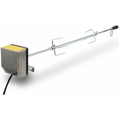 Bc-elec - HEG107-B Tournebroche électrique Rôtissoire Inox Pour Barbecue, Grill, Tourne-broche 102cm 230V 4W 2-3 RPM - Gris 2 Bc-elec - HEG107-B Tournebroche électrique Rôtissoire Inox Pour Barbecue, Grill, Tourne-broche 102cm 230V 4W 2-3 RPM - Gris – Image 2