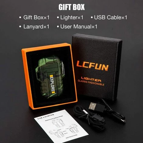 TANCYCO Briquet étanche Extérieur Coupe-vent Briquet Double Arc Briquets électriques USB Rechargeable-sans Flamme-plasma Cool Briquets Pour Camping, Randonnée, Aventure, équipement Tactique De Survie 2 TANCYCO Briquet étanche Extérieur Coupe-vent Briquet Double Arc Briquets électriques USB Rechargeable-sans Flamme-plasma Cool Briquets Pour Camping, Randonnée, Aventure, équipement Tactique De Survie – Image 2