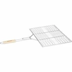 NEKA Grille Barbecue Double - 30 X 40 Cm - Métal - 40 X 30 X 1 - Gris