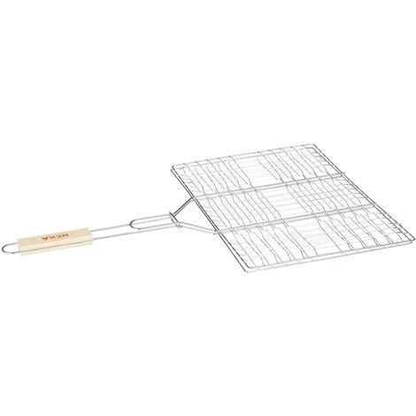 NEKA Grille Barbecue Double - 30 X 40 Cm - Métal - 40 X 30 X 1 - Gris 1 NEKA Grille Barbecue Double - 30 X 40 Cm - Métal - 40 X 30 X 1 - Gris