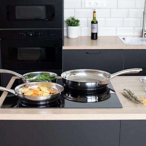 Lot De 3 Poêles 20/24/28cm Inox - Mep136 - Livoo - Inox 4 Lot De 3 Poêles 20/24/28cm Inox - Mep136 - Livoo - Inox – Image 4