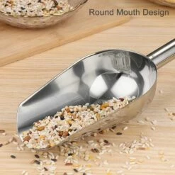 DECKON Cuillere En Acier Inoxydable Pelle A Bouche Ronde Haricots Grains Glaces Farine Outil De Cuisine, Modele: Argent 9 DECKON Cuillere En Acier Inoxydable Pelle A Bouche Ronde Haricots Grains Glaces Farine Outil De Cuisine, Modele: Argent -Accessoires de barbecue Soldes 63951433 5