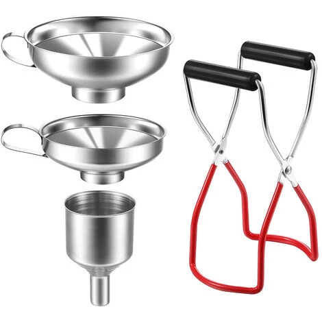 PERLE RARE Entonnoir à Confiture, Paquet Contient Pince De Bocal/3 Entonnoirs En Acier Inoxydable/Filtre, Entonnoir En Acier Inoxydable Pour Liquide Ou Confiture Et Pince De Levage De Bocal 1 PERLE RARE Entonnoir à Confiture, Paquet Contient Pince De Bocal/3 Entonnoirs En Acier Inoxydable/Filtre, Entonnoir En Acier Inoxydable Pour Liquide Ou Confiture Et Pince De Levage De Bocal