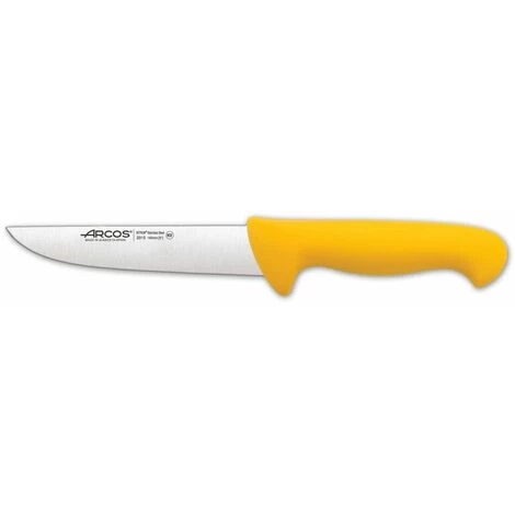 Couteau De Boucherie Arcos Couleur - Prof 291500 En Acier Inoxydable Nitrum Et Mango Polypropylène Jaune Ergonomique Avec Lame De 16 Cm, Vitrine. 1 Couteau De Boucherie Arcos Couleur - Prof 291500 En Acier Inoxydable Nitrum Et Mango Polypropylène Jaune Ergonomique Avec Lame De 16 Cm, Vitrine.