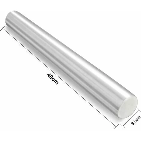 Rouleau à Pâtisserie En Acier Inoxydable, Rouleaux à Pâtisserie En Métal Pour La Cuisson, La Pâte à Biscuits Et à Pâtisserie, Etc. - 1,5 Pouce De Diamètre (solide) S'arêern 2 Rouleau à Pâtisserie En Acier Inoxydable, Rouleaux à Pâtisserie En Métal Pour La Cuisson, La Pâte à Biscuits Et à Pâtisserie, Etc. - 1,5 Pouce De Diamètre (solide) S'arêern – Image 2
