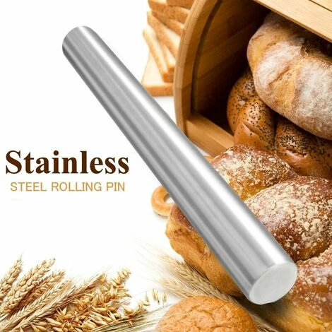 Rouleau à Pâtisserie En Acier Inoxydable, Rouleaux à Pâtisserie En Métal Pour La Cuisson, La Pâte à Biscuits Et à Pâtisserie, Etc. - 1,5 Pouce De Diamètre (solide) S'arêern 3 Rouleau à Pâtisserie En Acier Inoxydable, Rouleaux à Pâtisserie En Métal Pour La Cuisson, La Pâte à Biscuits Et à Pâtisserie, Etc. - 1,5 Pouce De Diamètre (solide) S'arêern – Image 3