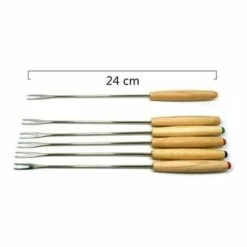 OSQI Set De 6 Fourchettes à Fondue En Acier Inoxydable Avec Manche En Bois Résistant à La Chaleur 24cm 8 OSQI Set De 6 Fourchettes à Fondue En Acier Inoxydable Avec Manche En Bois Résistant à La Chaleur 24cm -Accessoires de barbecue Soldes 65502678 4