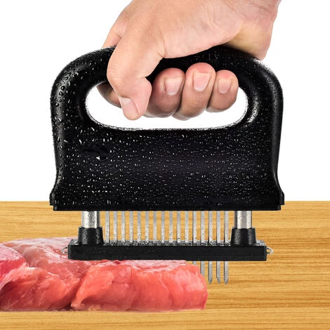 OSQI Attendrisseur De Viande Avec Brosse De Nettoyage Et 48 Lames D'aiguille Ultra Tranchantes En Acier Inoxydable, Outil De Cuisson Pour Attendrisseur De Steak De Boeuf/porc/poulet 1 OSQI Attendrisseur De Viande Avec Brosse De Nettoyage Et 48 Lames D'aiguille Ultra Tranchantes En Acier Inoxydable, Outil De Cuisson Pour Attendrisseur De Steak De Boeuf/porc/poulet