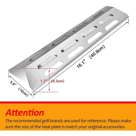 OSQI Bouclier Thermique De Remplacement 41 Cm Pour Ultar, Blooma, Outback, Kenmore, Master Forge, Perfect Flame, Diffuseur De Flammes En Acier Inoxydable Pour Gril à Gaz, Pièce De Rechange Pour La Plupart Des Modèles De Gril, Lot De 4 2 OSQI Bouclier Thermique De Remplacement 41 Cm Pour Ultar, Blooma, Outback, Kenmore, Master Forge, Perfect Flame, Diffuseur De Flammes En Acier Inoxydable Pour Gril à Gaz, Pièce De Rechange Pour La Plupart Des Modèles De Gril, Lot De 4 – Image 2