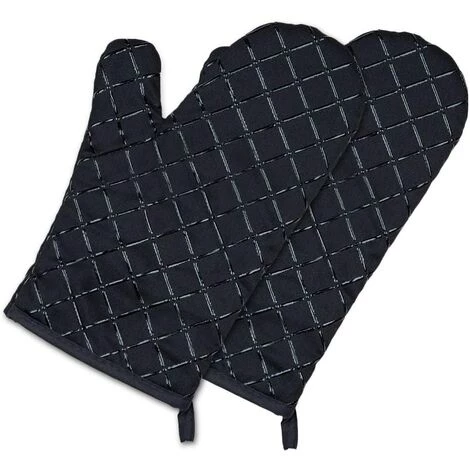 OSQI Gants De Four, Gants De Cuisine, Résistants à La Chaleur, Imperméables Et Antidérapants, Maniques Pour Four Barbecue Cuisson Manipulation, Doublure En Coton - 1 Paire, Noir 1 OSQI Gants De Four, Gants De Cuisine, Résistants à La Chaleur, Imperméables Et Antidérapants, Maniques Pour Four Barbecue Cuisson Manipulation, Doublure En Coton - 1 Paire, Noir