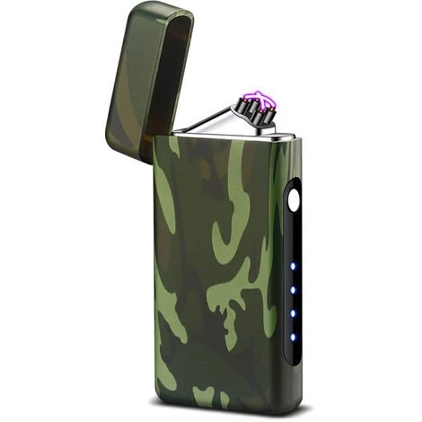 CATHERINE Briquet électrique Briquet à Arc Rechargeable USB Briquet à Plasma Coupe-vent Briquet Sans Flamme à Double Arc Briquet Rechargeable, (Camouflage) 1 CATHERINE Briquet électrique Briquet à Arc Rechargeable USB Briquet à Plasma Coupe-vent Briquet Sans Flamme à Double Arc Briquet Rechargeable, (Camouflage)