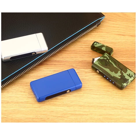 CATHERINE Briquet électrique Briquet à Arc Rechargeable USB Briquet à Plasma Coupe-vent Briquet Sans Flamme à Double Arc Briquet Rechargeable, (Camouflage) 2 CATHERINE Briquet électrique Briquet à Arc Rechargeable USB Briquet à Plasma Coupe-vent Briquet Sans Flamme à Double Arc Briquet Rechargeable, (Camouflage) – Image 2