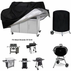 GALOZZOIT Housse Barbecue, Housse Bârbecue Gaz, 210D Bache De Protection BBQ Couverture Tissu Oxford Étanche Résistant Aux UV Et Aux Larmes, Pour Weber, Holland, Jennair Etc——Noir 145*61*117cm 7 GALOZZOIT Housse Barbecue, Housse Bârbecue Gaz, 210D Bache De Protection BBQ Couverture Tissu Oxford Étanche Résistant Aux UV Et Aux Larmes, Pour Weber, Holland, Jennair Etc——Noir 145*61*117cm -Accessoires de barbecue Soldes 65632773 3