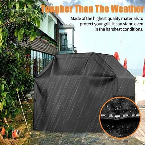 GALOZZOIT Housse Barbecue, Housse Bârbecue Gaz, 210D Bache De Protection BBQ Couverture Tissu Oxford Étanche Résistant Aux UV Et Aux Larmes, Pour Weber, Holland, Jennair Etc——Noir 145*61*117cm 4 GALOZZOIT Housse Barbecue, Housse Bârbecue Gaz, 210D Bache De Protection BBQ Couverture Tissu Oxford Étanche Résistant Aux UV Et Aux Larmes, Pour Weber, Holland, Jennair Etc——Noir 145*61*117cm – Image 4