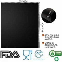 THSINDE Tapis De Cuisson Barbecue, Set De 6 Feuille De Cuisson Pour Barbecue Et Four - 40*33 Cm Anti-adhérent De BBQ Et Feuilles De Cuisson Réutilisable Pour Les Barbecue à Gaz, Charbon Ou électriques 7 THSINDE Tapis De Cuisson Barbecue, Set De 6 Feuille De Cuisson Pour Barbecue Et Four - 40*33 Cm Anti-adhérent De BBQ Et Feuilles De Cuisson Réutilisable Pour Les Barbecue à Gaz, Charbon Ou électriques -Accessoires de barbecue Soldes 66178686 3