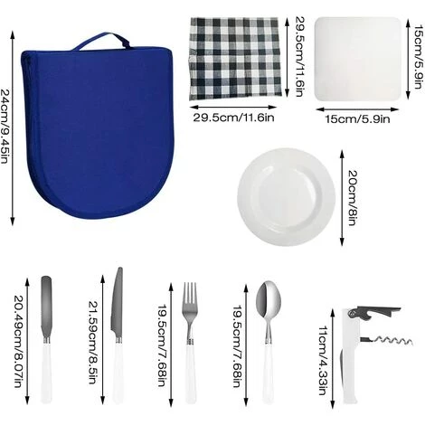 OCXIN Ensemble De Couverts De Camping, Ensemble De Vaisselle De Camping 12 Pièces Avec Couteau, Fourchette, Cuillère, Assiette Et Ouvre-bouteille Pour La Cuisine De Voyage, Le Camping, La Randonnée 2 OCXIN Ensemble De Couverts De Camping, Ensemble De Vaisselle De Camping 12 Pièces Avec Couteau, Fourchette, Cuillère, Assiette Et Ouvre-bouteille Pour La Cuisine De Voyage, Le Camping, La Randonnée – Image 2