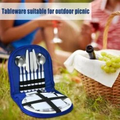 OCXIN Ensemble De Couverts De Camping, Ensemble De Vaisselle De Camping 12 Pièces Avec Couteau, Fourchette, Cuillère, Assiette Et Ouvre-bouteille Pour La Cuisine De Voyage, Le Camping, La Randonnée 9 OCXIN Ensemble De Couverts De Camping, Ensemble De Vaisselle De Camping 12 Pièces Avec Couteau, Fourchette, Cuillère, Assiette Et Ouvre-bouteille Pour La Cuisine De Voyage, Le Camping, La Randonnée -Accessoires de barbecue Soldes 66860187 5