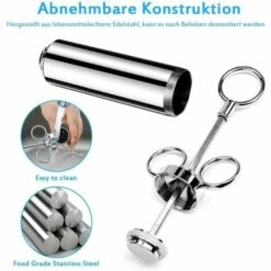 OCXIN Seringue à Rôtir BBQ 60 Ml Avec 3 Aiguilles, Seringue à Mariner, Seringue à Viande En Acier Inoxydable, Seringue à Marinade, Seringue à épices, Aide De Cuisine Pour Boeuf, Viande, Poulet, Pâtisseries Avec Confiture, Certification FDA 8 OCXIN Seringue à Rôtir BBQ 60 Ml Avec 3 Aiguilles, Seringue à Mariner, Seringue à Viande En Acier Inoxydable, Seringue à Marinade, Seringue à épices, Aide De Cuisine Pour Boeuf, Viande, Poulet, Pâtisseries Avec Confiture, Certification FDA -Accessoires de barbecue Soldes 66860204 4