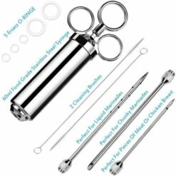 OCXIN Seringue à Rôtir BBQ 60 Ml Avec 3 Aiguilles, Seringue à Mariner, Seringue à Viande En Acier Inoxydable, Seringue à Marinade, Seringue à épices, Aide De Cuisine Pour Boeuf, Viande, Poulet, Pâtisseries Avec Confiture, Certification FDA 9 OCXIN Seringue à Rôtir BBQ 60 Ml Avec 3 Aiguilles, Seringue à Mariner, Seringue à Viande En Acier Inoxydable, Seringue à Marinade, Seringue à épices, Aide De Cuisine Pour Boeuf, Viande, Poulet, Pâtisseries Avec Confiture, Certification FDA -Accessoires de barbecue Soldes 66860204 5