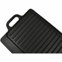 VidaXL Plancha En Fonte Réversible 2 Pcs 38x23 Cm - Noir 8 VidaXL Plancha En Fonte Réversible 2 Pcs 38x23 Cm - Noir -Accessoires de barbecue Soldes 734733 4