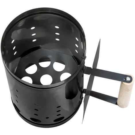 TECTAKE Allume Charbon Avec Bouclier Anti Chaleur Pour Barbecue En Acier 16 Cm X 27 Cm Noir - Noir 3 TECTAKE Allume Charbon Avec Bouclier Anti Chaleur Pour Barbecue En Acier 16 Cm X 27 Cm Noir - Noir – Image 3