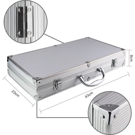 TODECO Lot D'Ustensiles Pour Barbecue, Set D'Ustensiles Bbq Pour Grillades, 18 Ustensiles En Acier Inoxydable, Mallette En Aluminium, Matériau: Alliage En Aluminium 2 TODECO Lot D'Ustensiles Pour Barbecue, Set D'Ustensiles Bbq Pour Grillades, 18 Ustensiles En Acier Inoxydable, Mallette En Aluminium, Matériau: Alliage En Aluminium – Image 2