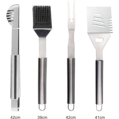 TODECO Lot D'Ustensiles Pour Barbecue, Set D'Ustensiles Bbq Pour Grillades, 18 Ustensiles En Acier Inoxydable, Mallette En Aluminium, Matériau: Alliage En Aluminium 4 TODECO Lot D'Ustensiles Pour Barbecue, Set D'Ustensiles Bbq Pour Grillades, 18 Ustensiles En Acier Inoxydable, Mallette En Aluminium, Matériau: Alliage En Aluminium – Image 4